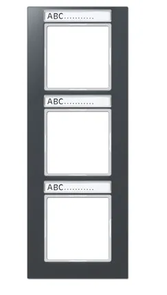 AC583BFNAANM Rama decor 3 locuri cu spatiu/inscriere, antracit mat