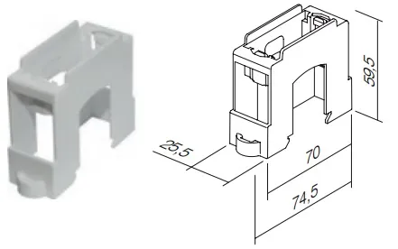 Адаптер для DIN-рейки 35 мм, 1 метр