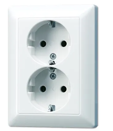 AS5020U Priza Schuko 16 А dubla, bej