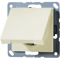 AS520BFKL Priza Schuko 16 А cu capac, bej