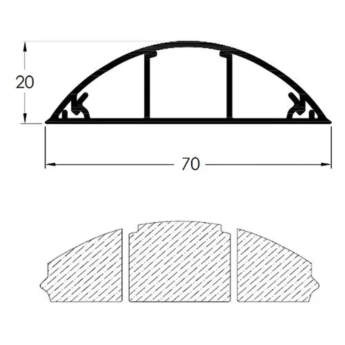 Canal cablu de sol 70x20(APP)50m/cut