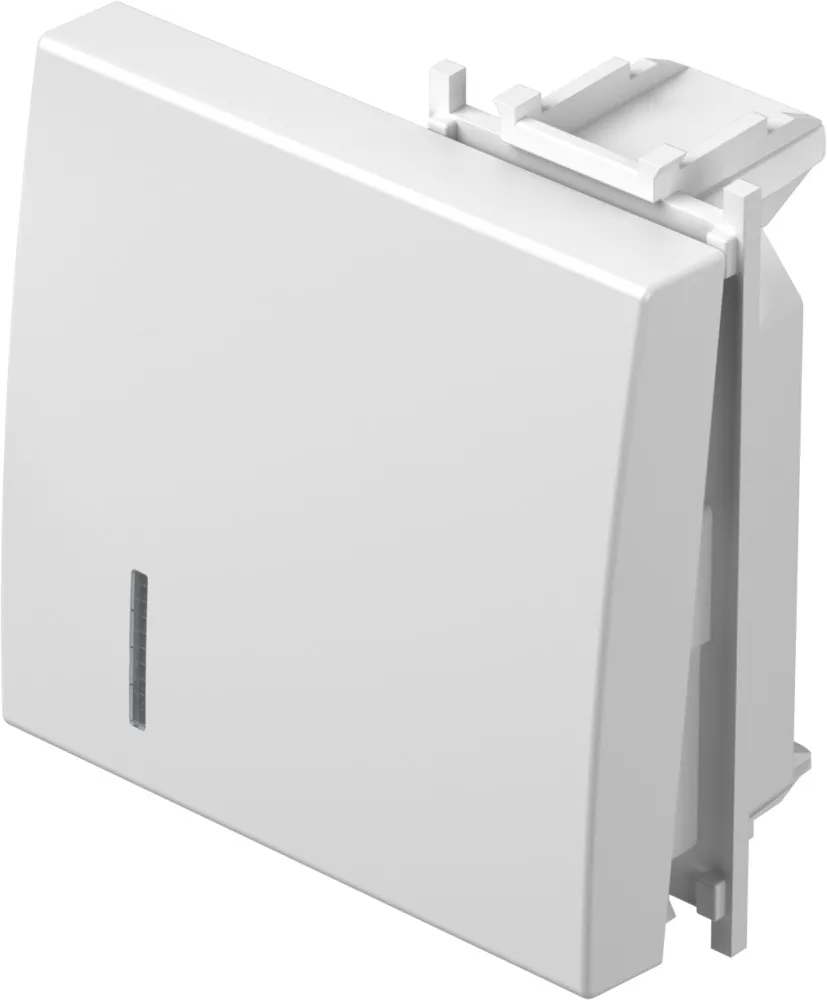 Клавиша для кнопки/выключателя 2M, белая, с индикатором