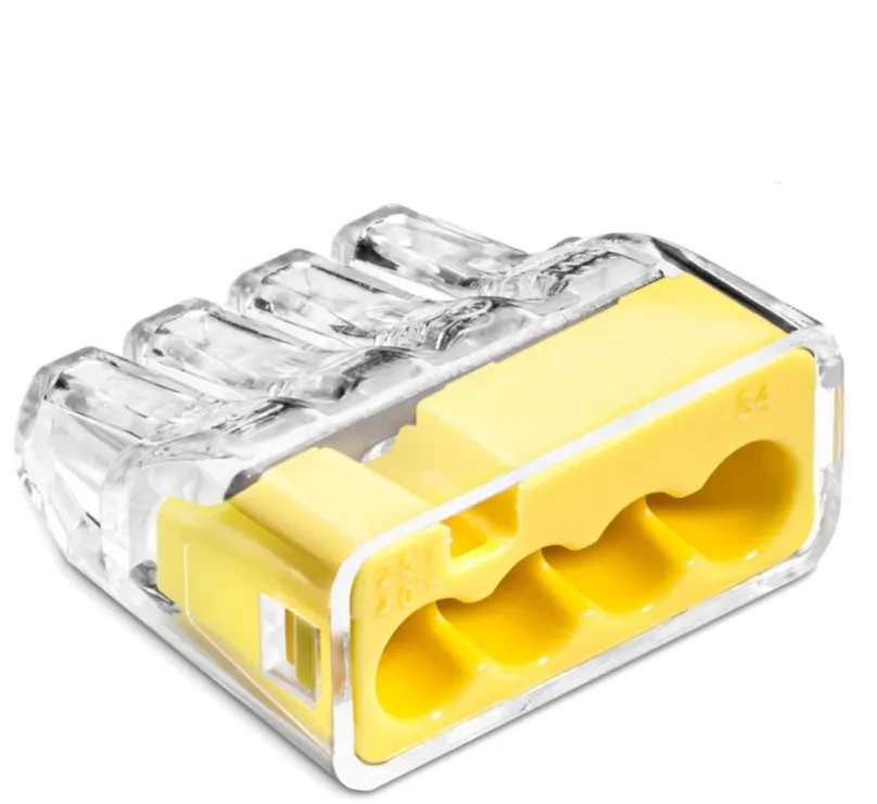 Conector compact p/u 4 conductori 0,75-4mm2 galben SCP4 (100buc/pach)
