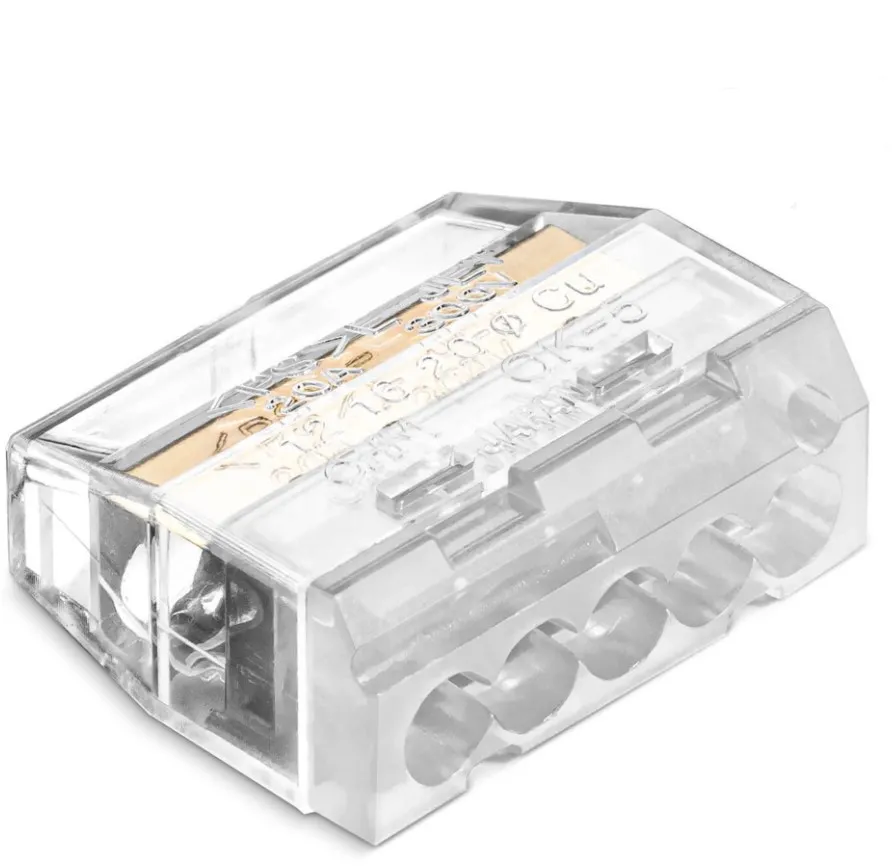 Компактный соединитель для 5 проводников 0,75-4 мм² серый SCP5