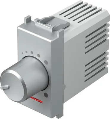 Dimer rotativ cap-scara bec incandescent  40-300W 1M argintiu (EM12ES-U)