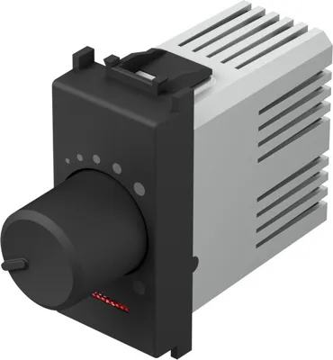 Dimer rotativ cap-scara bec incandescent  40-300W 1M negru mat (EM12SB-U)