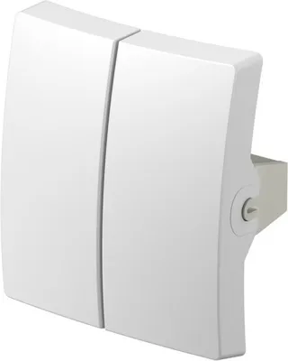 Фасад для двойного выключателя, белый