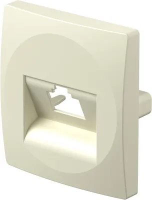 Фасад для крепления 1*RJ45, слоновая кость