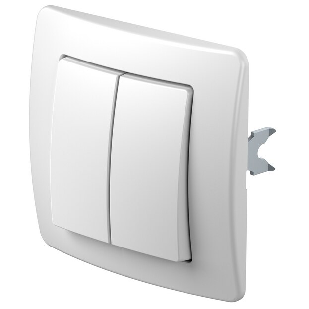 EKON Intrerupator 2 clape alb (SE50PW-B)