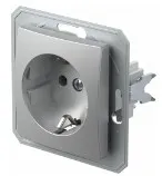 EKON Priza SCHUKO 2P+E cu protectie argintie (VE10ESXO-U)