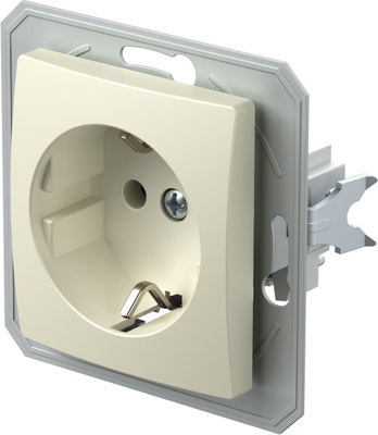 EKON Priza SCHUKO 2P+E cu protectie ivory (VE10IWXO-U)