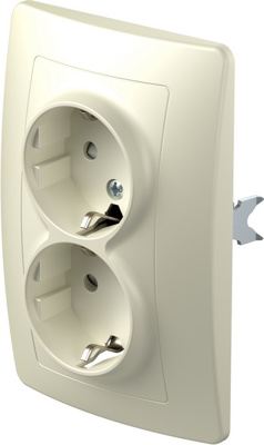 EKON Priza SCHUKO dubla ivory(VE16IWKS-U)