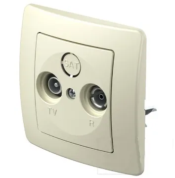 EKON Priza TV-R ivory trecere (KE12IW-B)