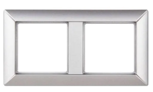 EP482AL Рамка для 2 модулей Eco Profi, алюминий