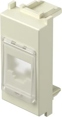 Фасад для розетки с защитой RJ45/RJ11 EKON 1M, слоновая кость