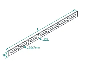 Lenta perforata de conexiune VBE12PG (1,2 m)
