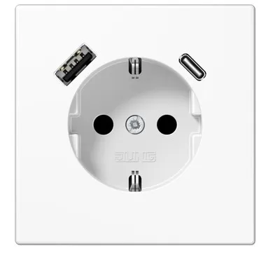 LS1520-15CAWW Priza Schuko 16 A cu USB, alb