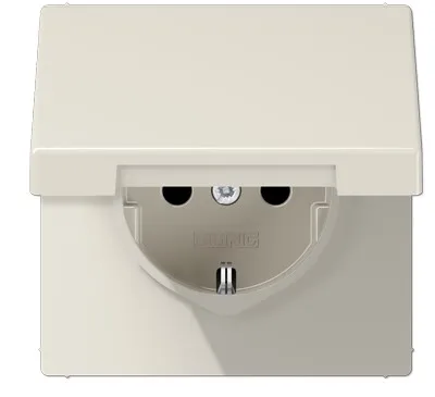 LS1520KL Priza Schuko 16 А cu capac, bej