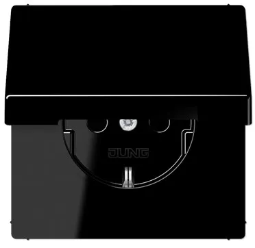LS1520KLSW Priza Schuko 16 А cu capac, negru
