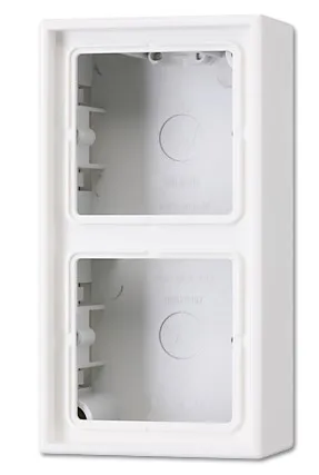 LS582AW Cutie de montaj aparent 2 locuri, bej