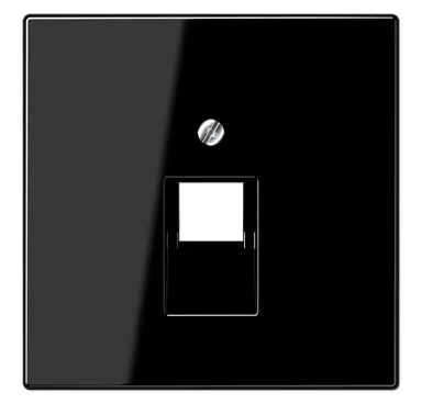 Крышка для одинарной интернет-розетки, черный