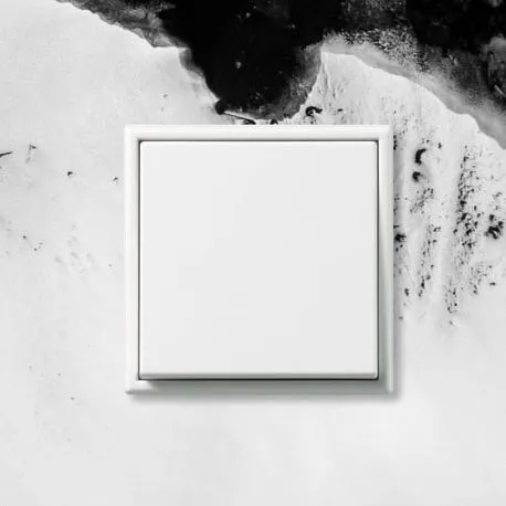 LS990WW Clapa intrerupator/buton simplu, alb