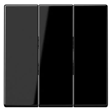 Тройная клавиша выключателя, черный