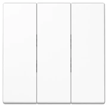 Тройная клавиша выключателя, белый