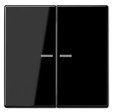 LS995KO5SW Clapa intrerupator/buton dublu cu indicator, negru