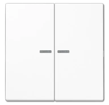 LS995KO5WW Clapa intrerupator/buton dublu cu indicator, alb