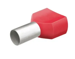 Papuc pin 2x1,00mm2 rosu (100buc/set) UY-23010E