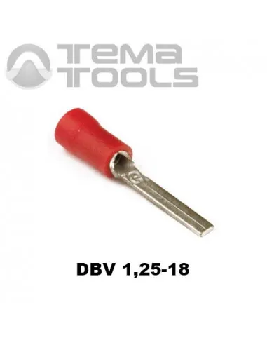 Papuc terminal 0.5-1.5mm2 Rosu (100 buc) L-3mm