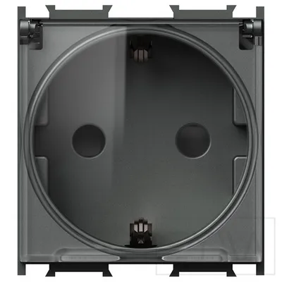 Розетка с прозрачной крышкой 2M SCHUKO 2P+E 16A, латунь антик