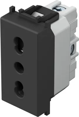 Priza 1M ITALIANA 2P+E negru mat (VM30SB-P)
