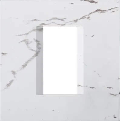 Рамка декоративная LINE 1/2M белый мрамор (OL10SW-U)