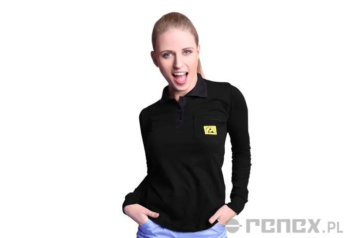 Tricou polo mineci lungi mar.2XL negru