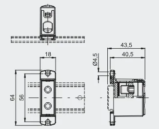 ZGE 1/N Clema conexiune albastra 