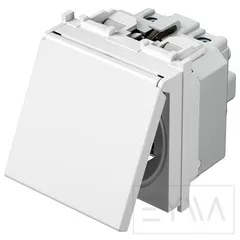 Priza 2M SCHUKO 2P+E 16A alb mat + capac transparent(VM11MT-U)