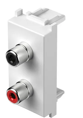 Priza AUDIO 2*RCA alba (KM22PW-U)