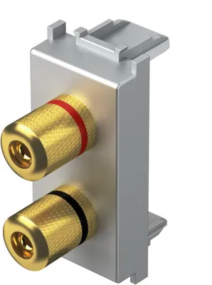 Priza AUDIO difuzoare 1M argintiu (KM23ES-U)