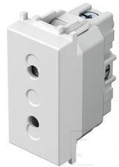 PRIZĂ STANDARD EUROPEAN/AMERICAN+KS 2P 16A 250V~ 1M alb mat(VM21MW-U)