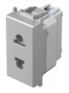 Priza 1M EURO/AMERICANA+KS 2P 16A argintiu (VM21ES-B)