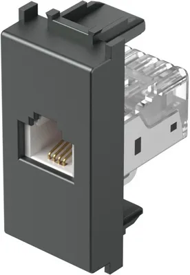 Розетка TЕL RJ11 1M, античная латунь