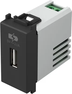 Priza USB 5V 1A 2M negru mat(EM65SB-U)