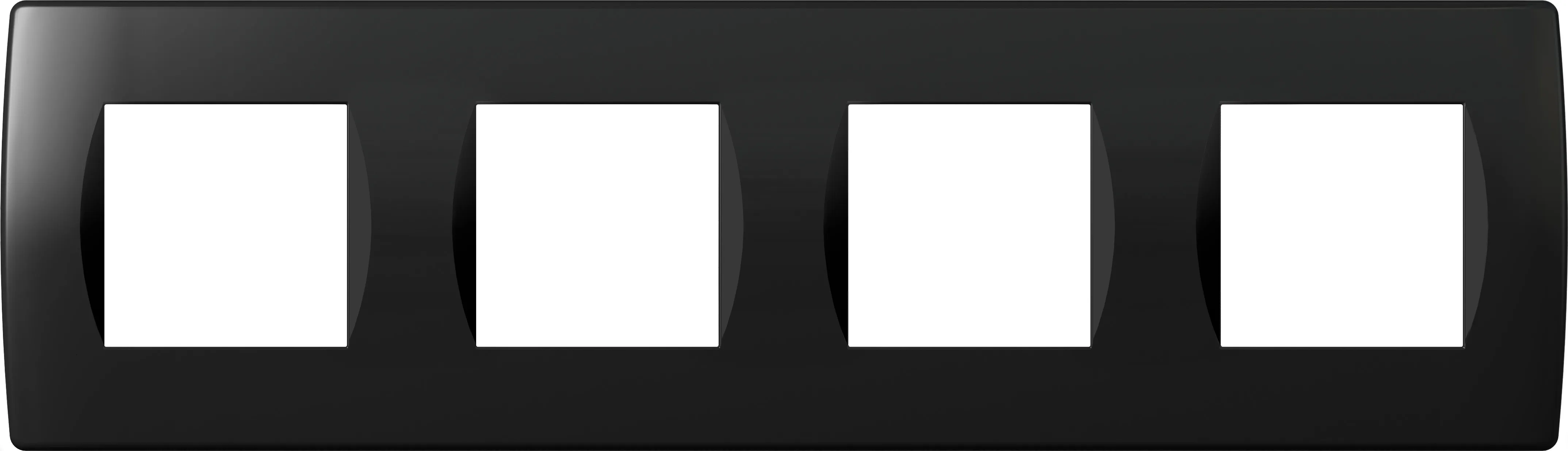 Декоративная рамка SOFT 4*2M черный глянцевый (OS28NB-U) 