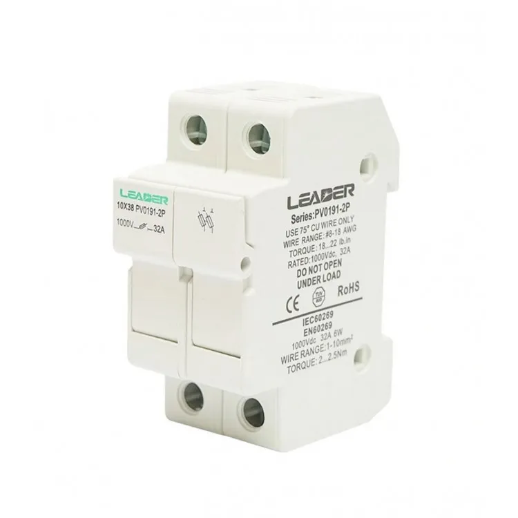 Separator 2P pt fuzibil 10*38 DC 1000V