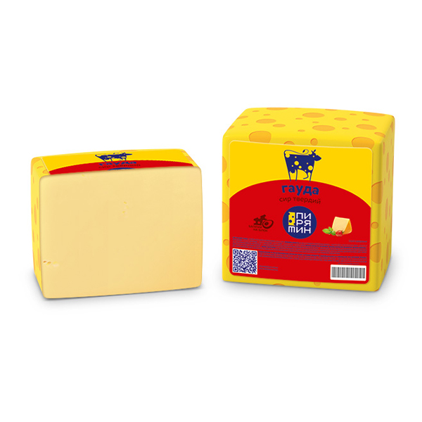 Cascaval tare "Piryatin" Gouda 45% bloc