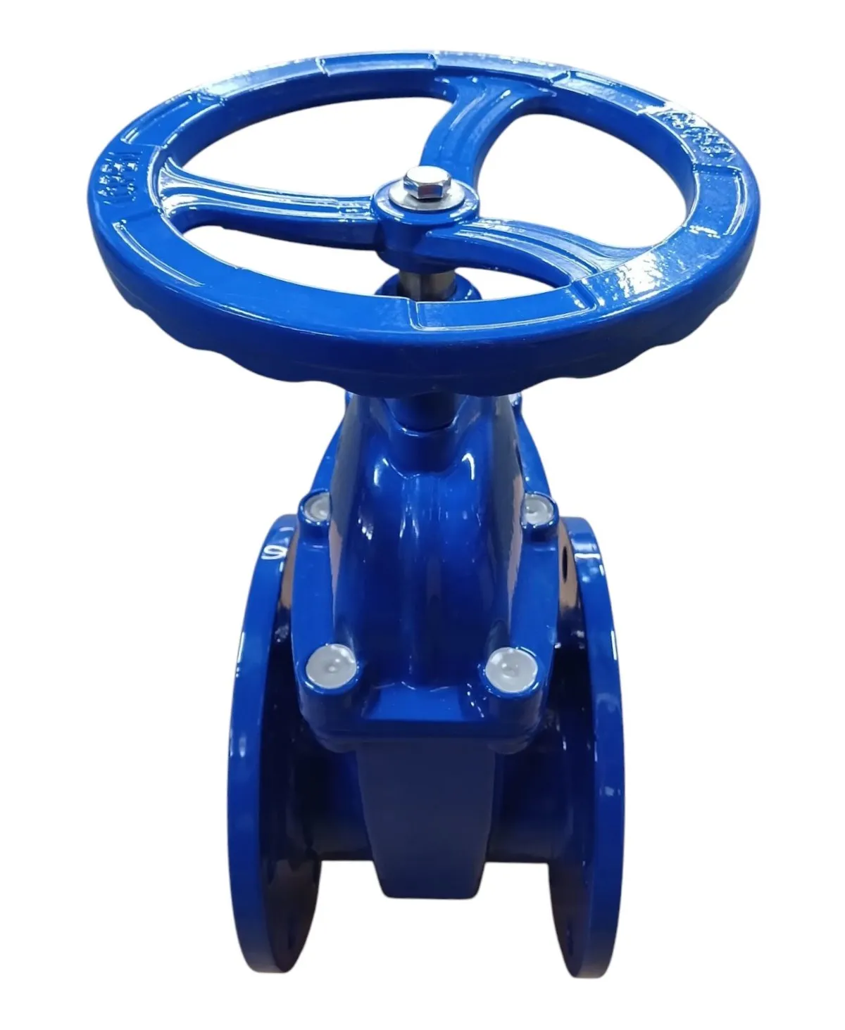 Задвижка чугунная D.150 PN16 обрезиненный клин DIN (L=200 мм) (8 отверстий)  UNV