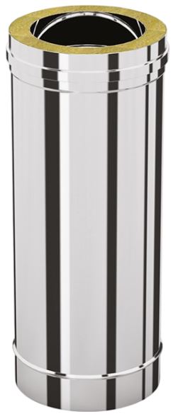 Труба дымохода утепленная  D.150x210 (304/430/0.5 мм) L=1 м нержавеющая сталь  ALPINOX