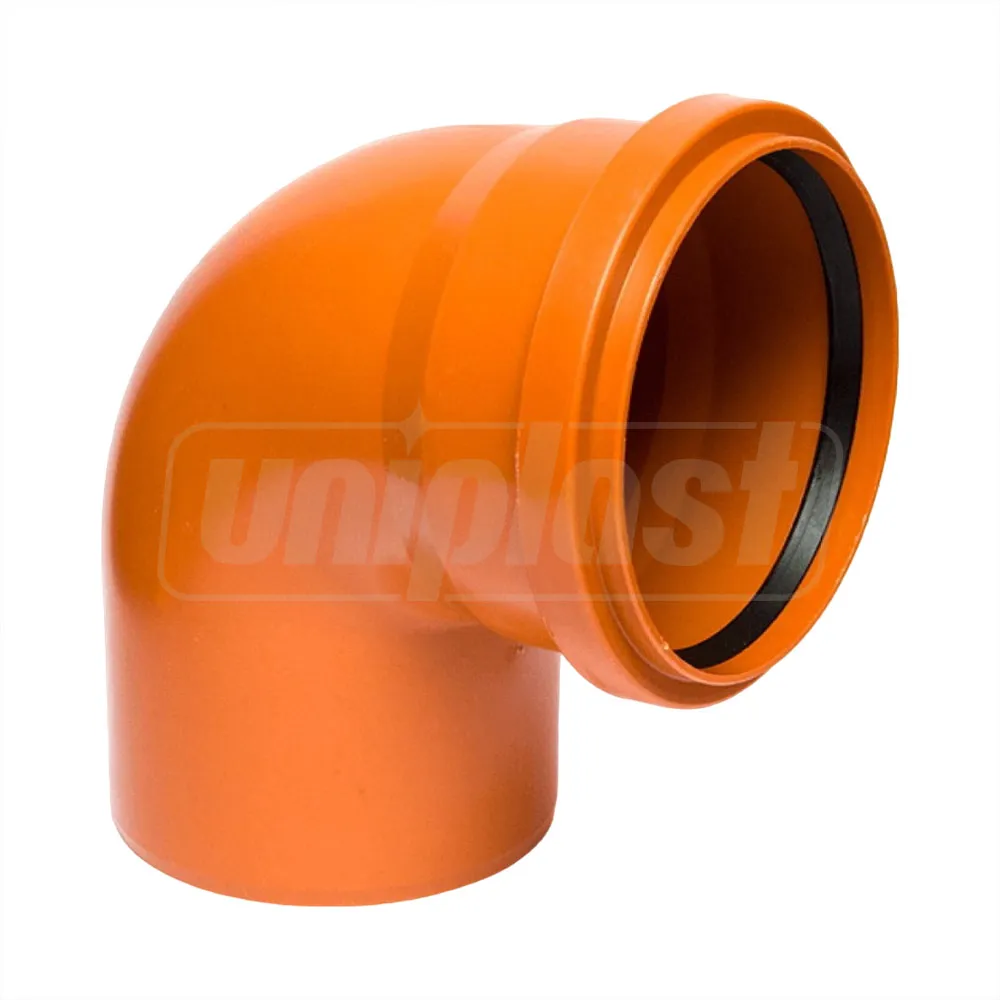 Отвод ПВХ D.110 / 90° (наружный) *ПП  POLITEK